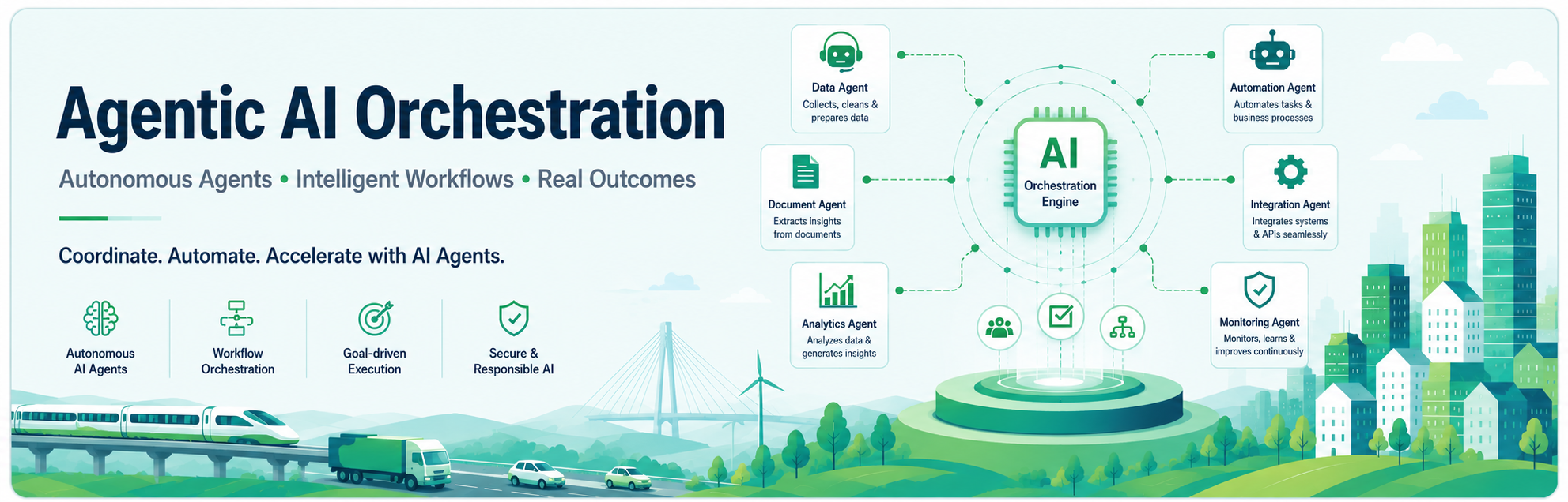 Think AI agentic AI orchestration banner