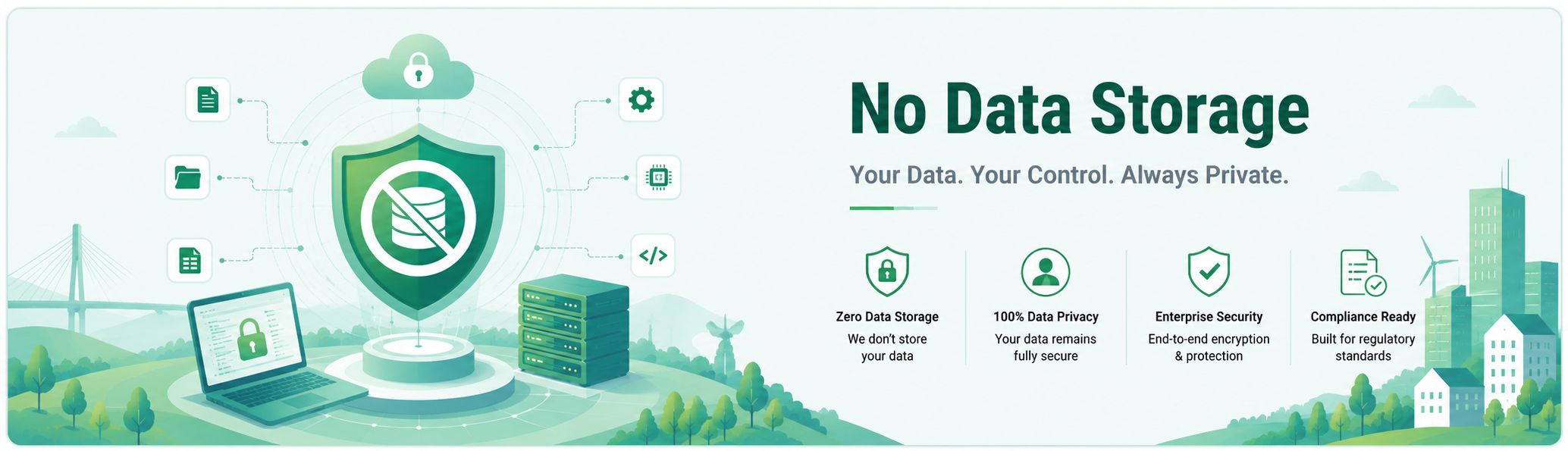 Think AI no data storage banner